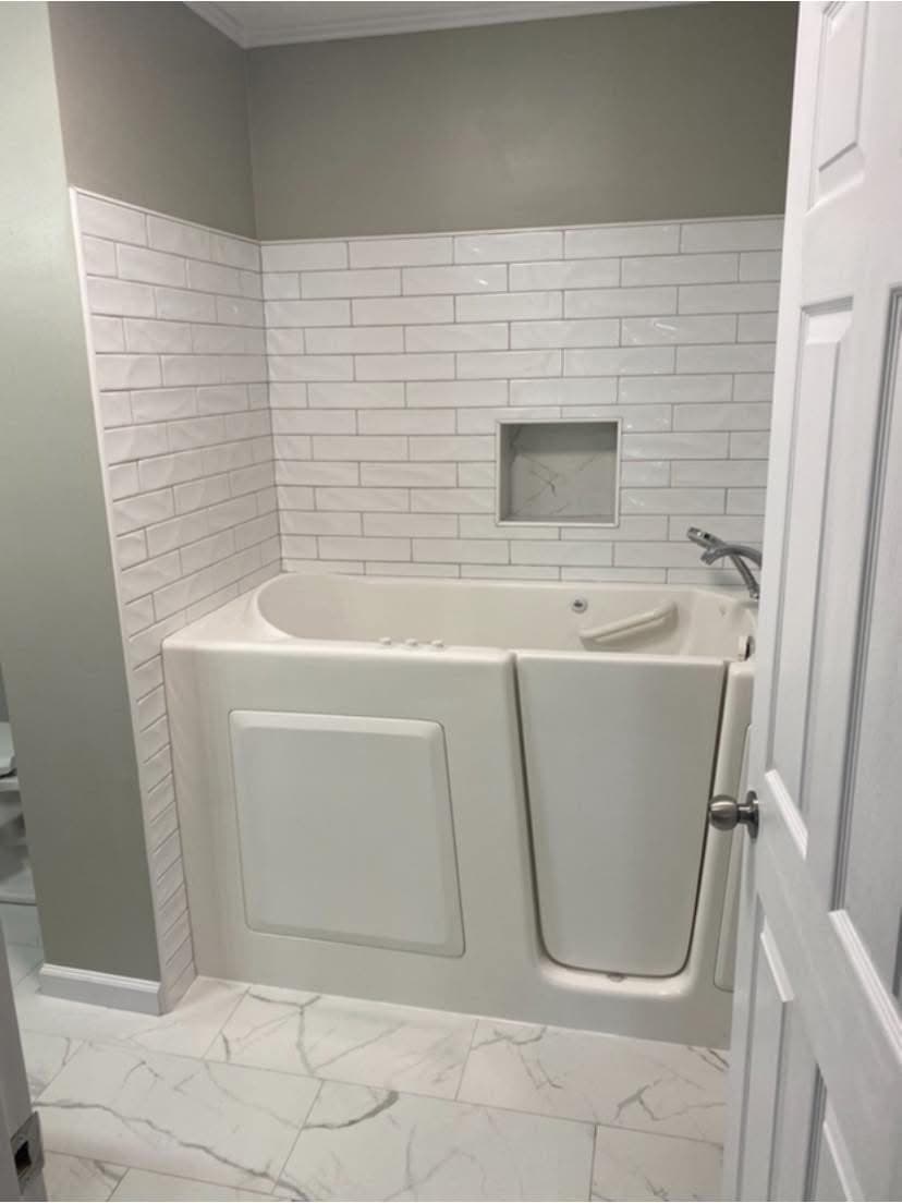 Walk-In Tub with Subway Tile