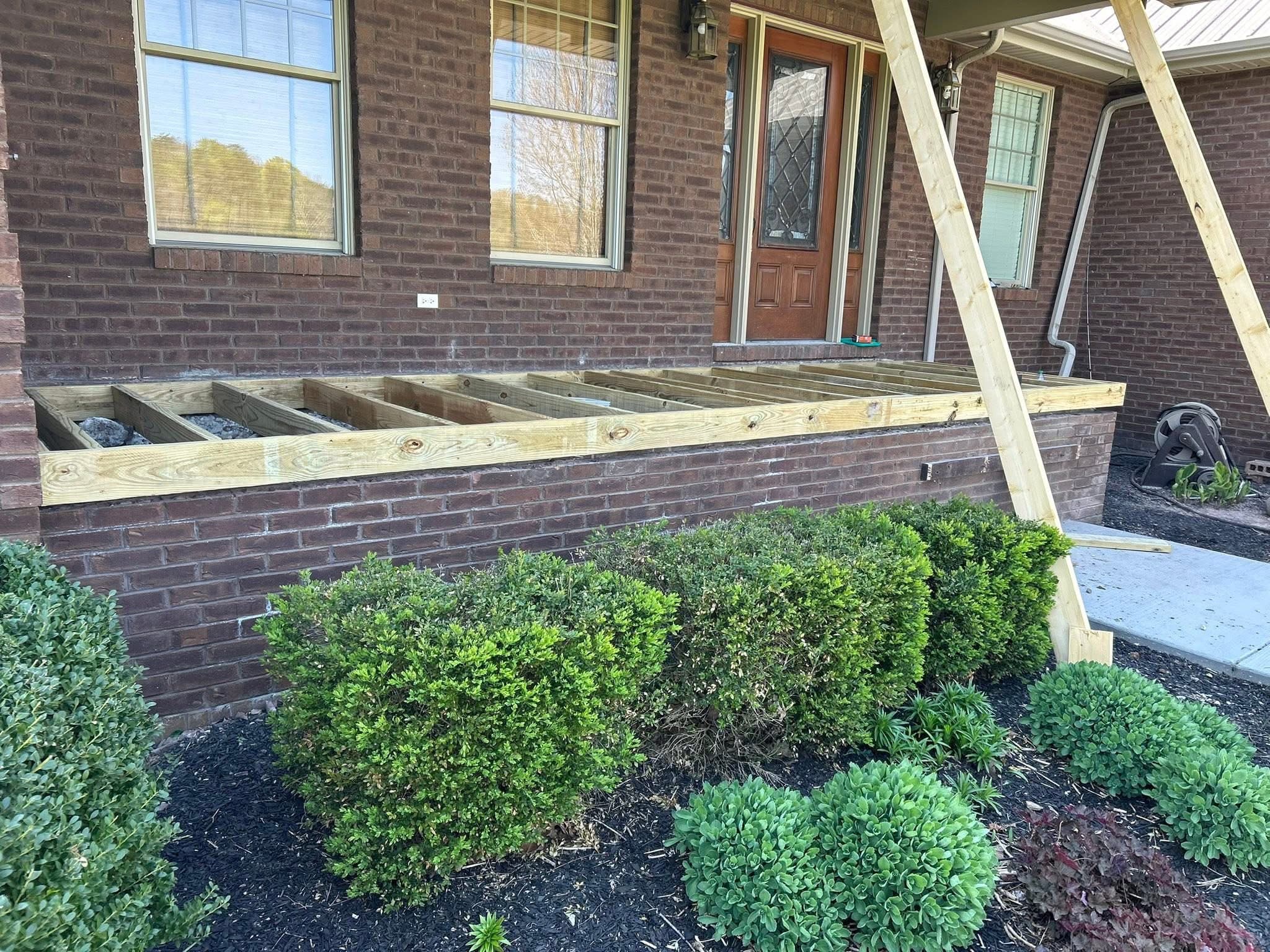 Before: Brick Home Porch Refresh