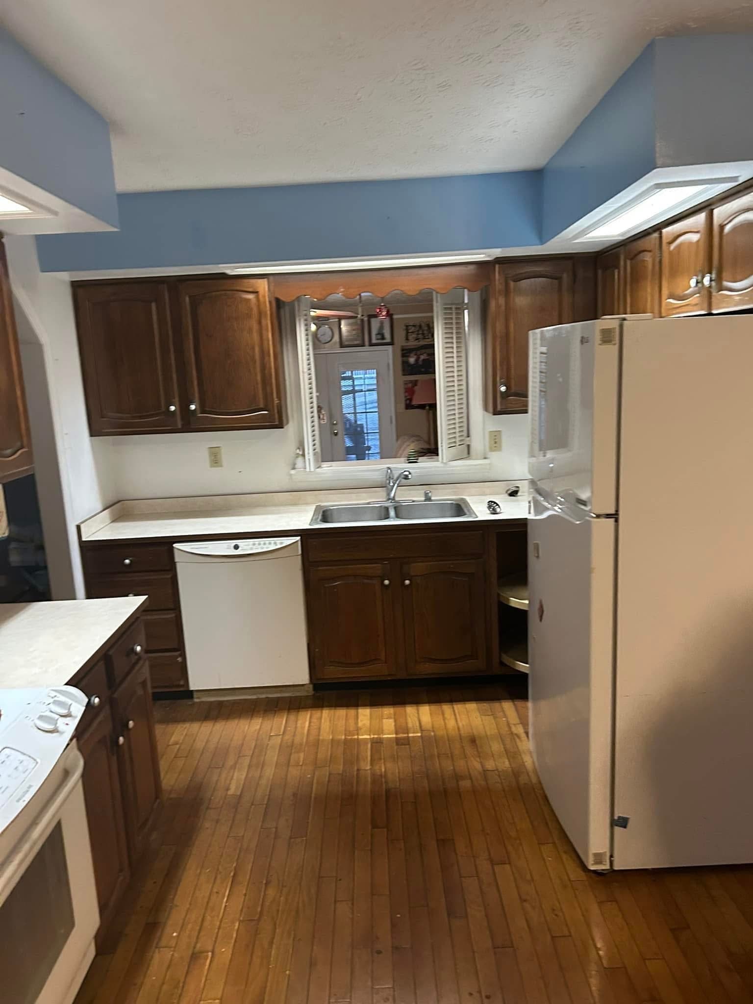 Before: Dark Cabinet Kitchen Refresh